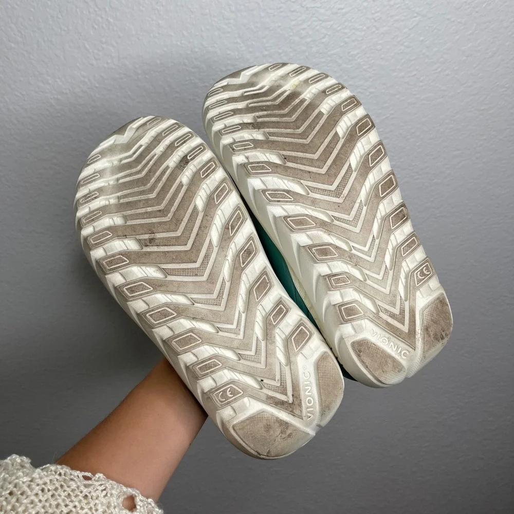 Vionic Restore Recovery Thong Sandals Seafoam Green Orthotic Flip Flops Womens 7